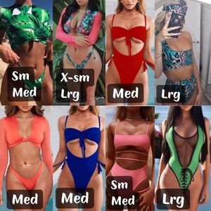 Various swimsuits 1 Piece and 2 piece